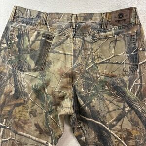 Vintage Wrangler Camo Double Knee Pants Men 40x29 Green Realtree Hunting 97GR1AP